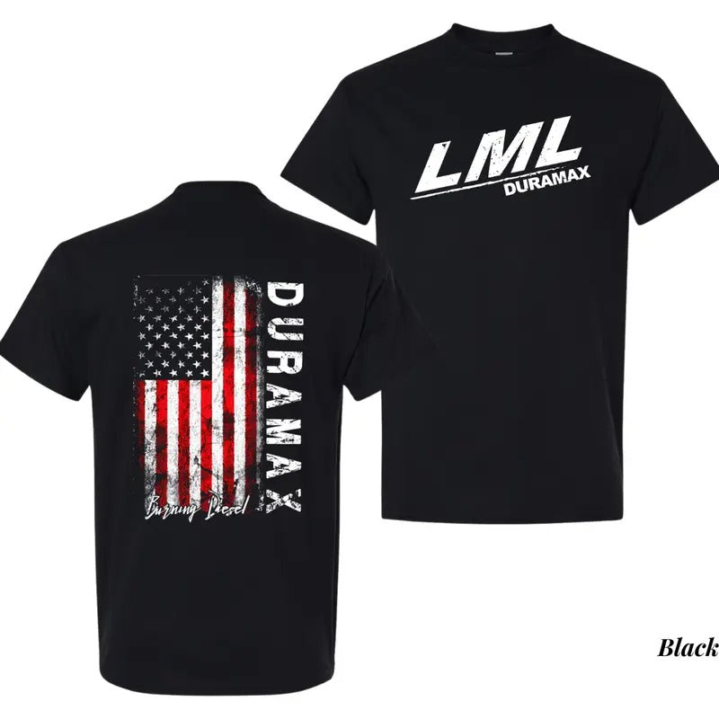 LML Duramax Mens With American Flag T- Shirt, Cotton Fabic Soft Top for Men and Women, Pullover for Daily Wear