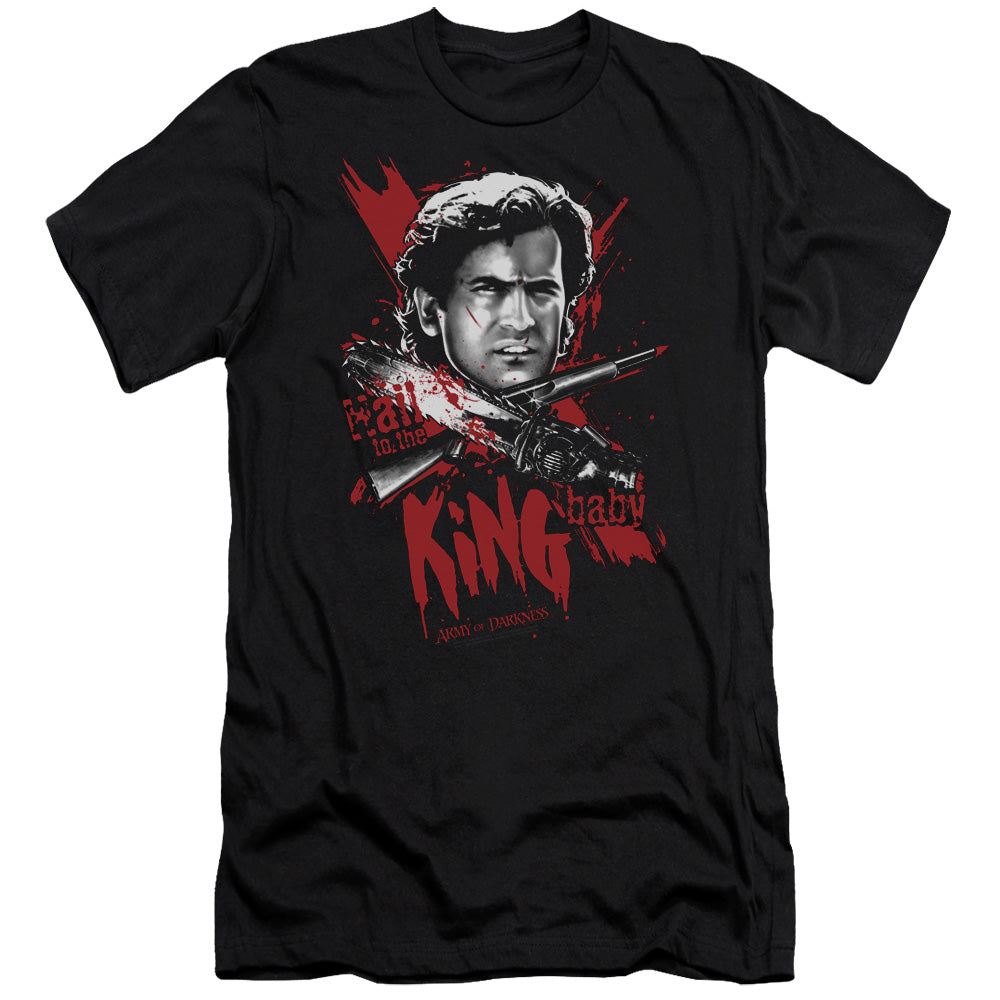 Army Of Darkness Hail To The King Premium Bella Canvas Slim Fit Mens T Shirt Black