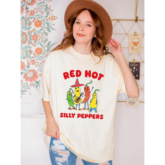Red Hot Silly Peppers Shirt, Music Band Shirt, Cute Shirts For Women, Sarcastic Chili Pepper Shirt, Music Lover Shirt, Funny Mexican Shirt