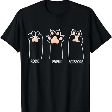 Rock Paper Scissors Cat Paw Funny Cat Gifts For Women, Men The Catfather Shirt, Men Cat Daddy Shirt,  Father Owner Lover Cat for Birthday Christmas Fathers Day, Gift Idea for Dad Husband Boyfriend Brother Hoodie and Sweater, T-shirt