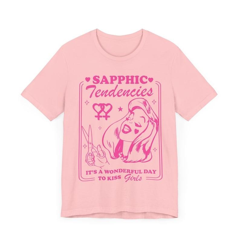 Sapphic tendencies | sapphic sweatshirt | retro lesbian shirt | lesbian clothes | funny lesbian gifts | funny lesbian shirt | live laugh lesbian Hoodie, T-shirt and sweater