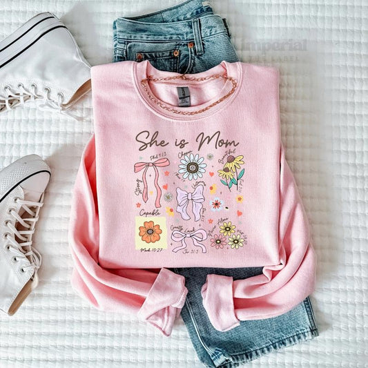 She Is A Mom Sweatshirt, Mom Life Sweatshirt, Funny Mom Sweatshirt, Cute Mom Pullover, Gift for Mom, Mom Appreciation Gift, Trendy Mom Sweatshirt, Comfortable Everyday Wear, Gift for Her, Mom Shirt, Cozy Sweatshirt, Motherhood Apparel, Unisex Sweatshirt