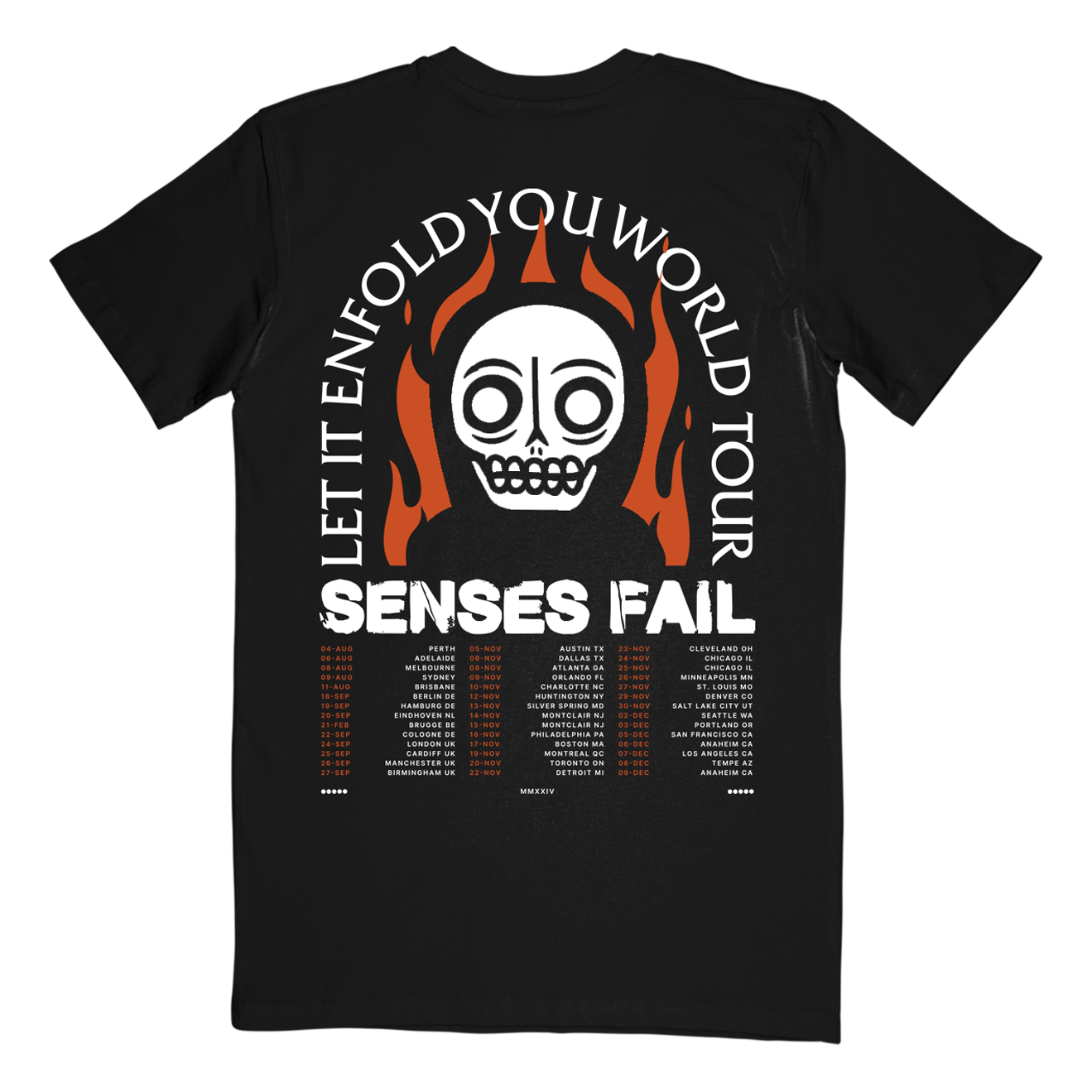 "Skull Flames Tour" T-Shirt