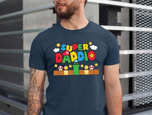 Super Daddio Shirt, Funny Dad Tshirt, Father's Day Shirt, Super Dad Shirt, Gamer Daddy Shirt, Father Gift Tee, Fathers Day Gift Funny Shirt