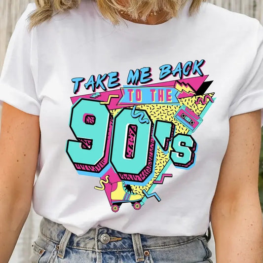 Take Me Back To The 90's Shirt, Retro Old Funny Day Tee, Missing Old Happy Days, 1990 Retro Shirt, Old But Gold Days, I Wish I Could Go Back Summer Shirts Menswear Top Underwear Man Tshirt Streetwear Tropical Crewneck Round Neck Casual