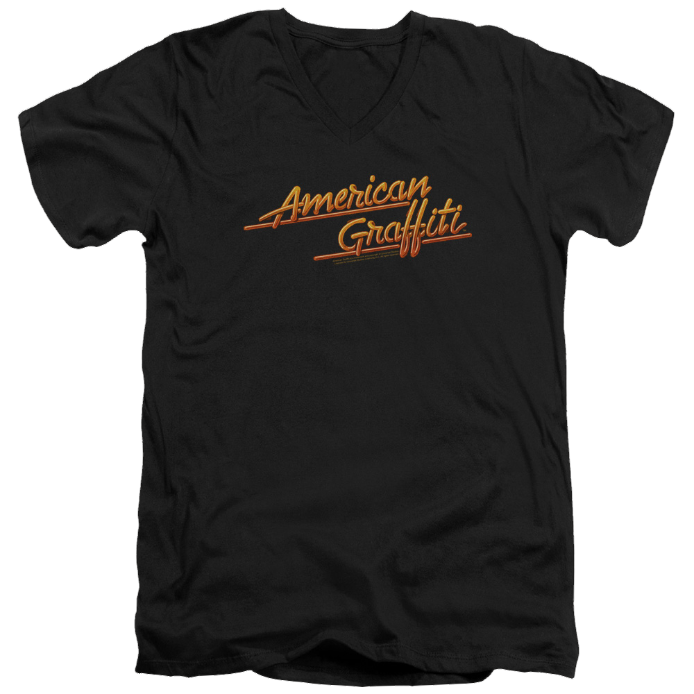 American Graffiti Neon Logo - Men's V-Neck T-Shirt