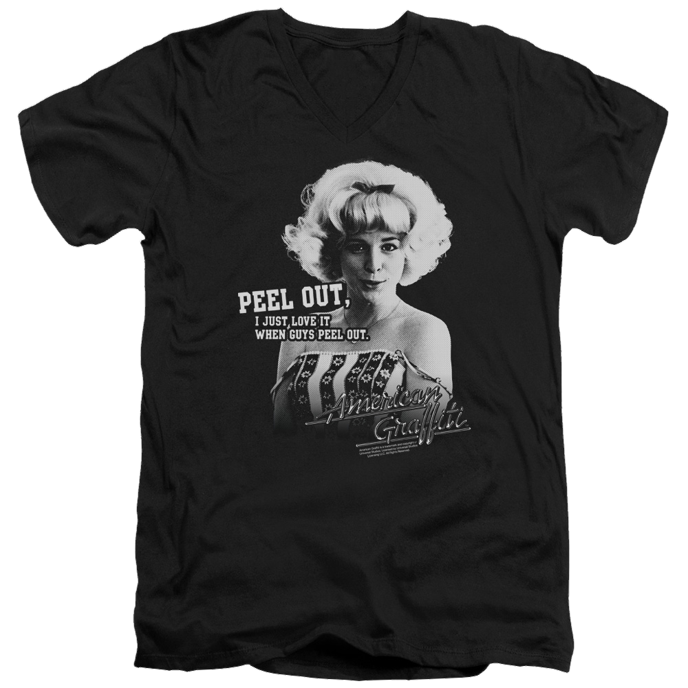 American Graffiti Peel Out - Men's V-Neck T-Shirt