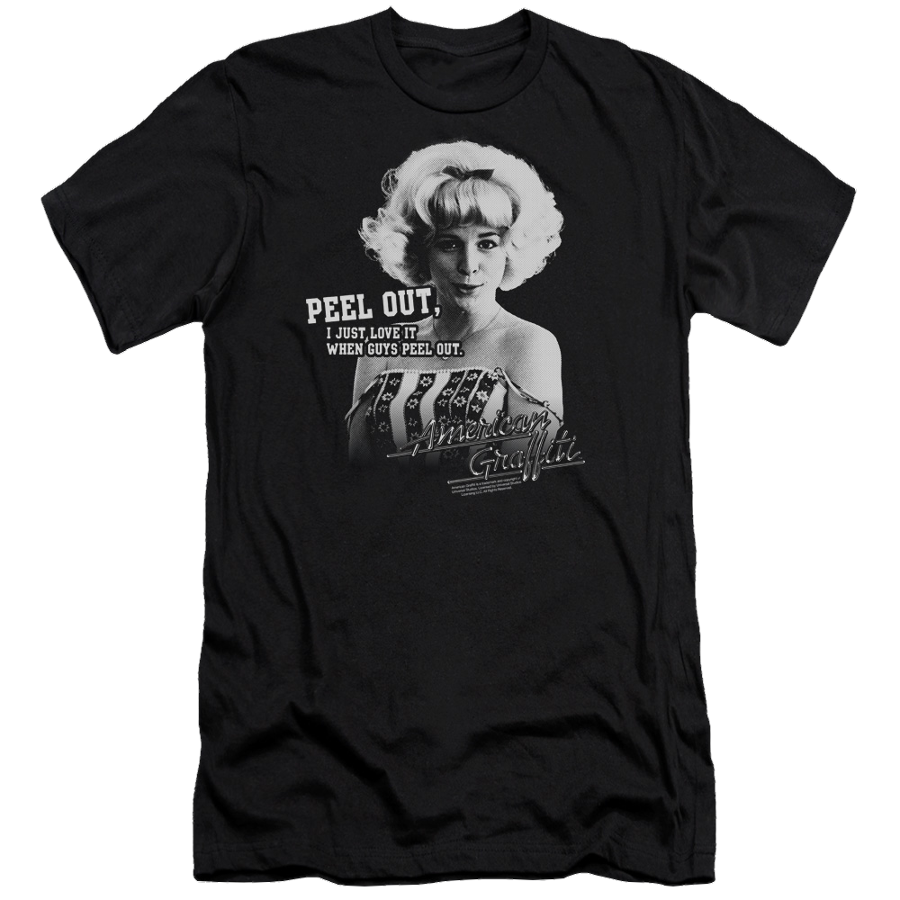 American Graffiti Peel Out - Men's Premium Slim Fit T-Shirt