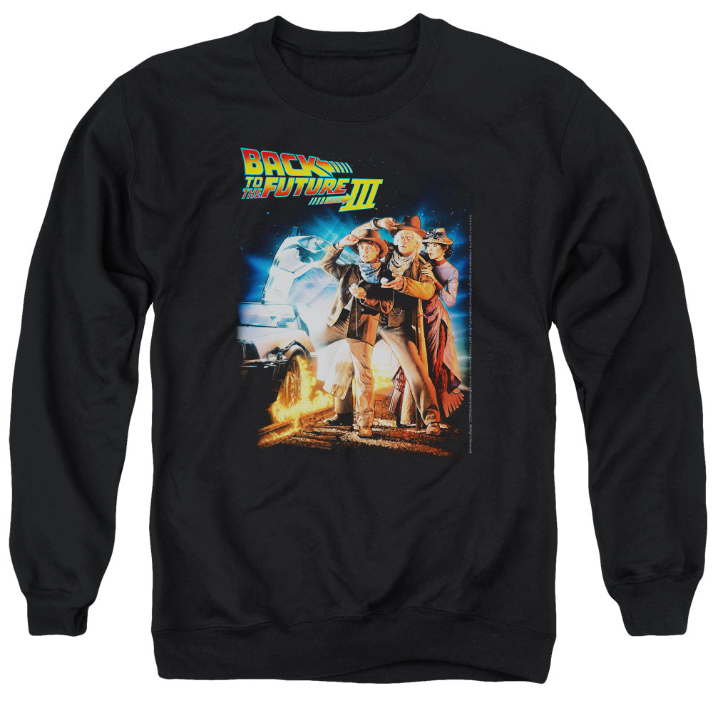 Back To The Future Iii Poster Mens Crewneck Sweatshirt Black