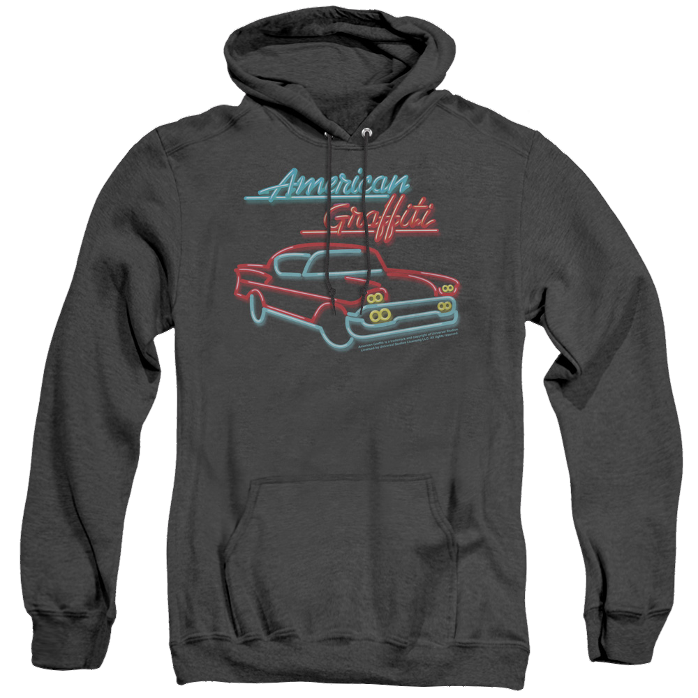 American Graffiti Neon - Heather Pullover Hoodie