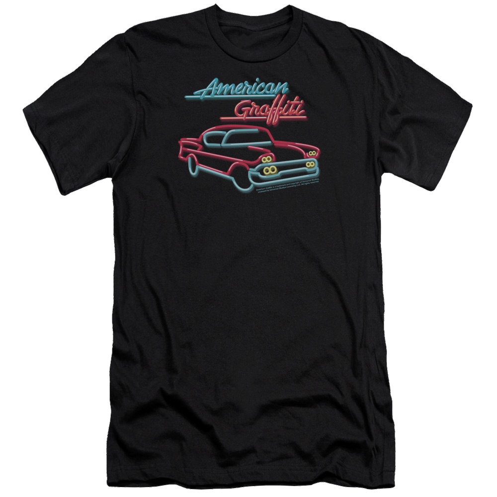 American Graffiti Neon - Men's Premium Slim Fit T-Shirt