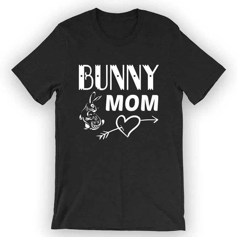 Unisex Bunny Mom T-Shirt Pet Bunny Menswear Top