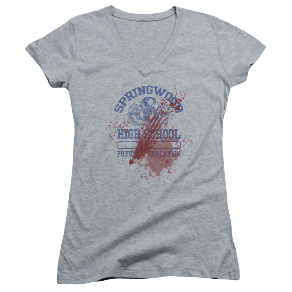 A Nightmare on Elm Street Springwood High Victim - Juniors V-Neck T-Shirt