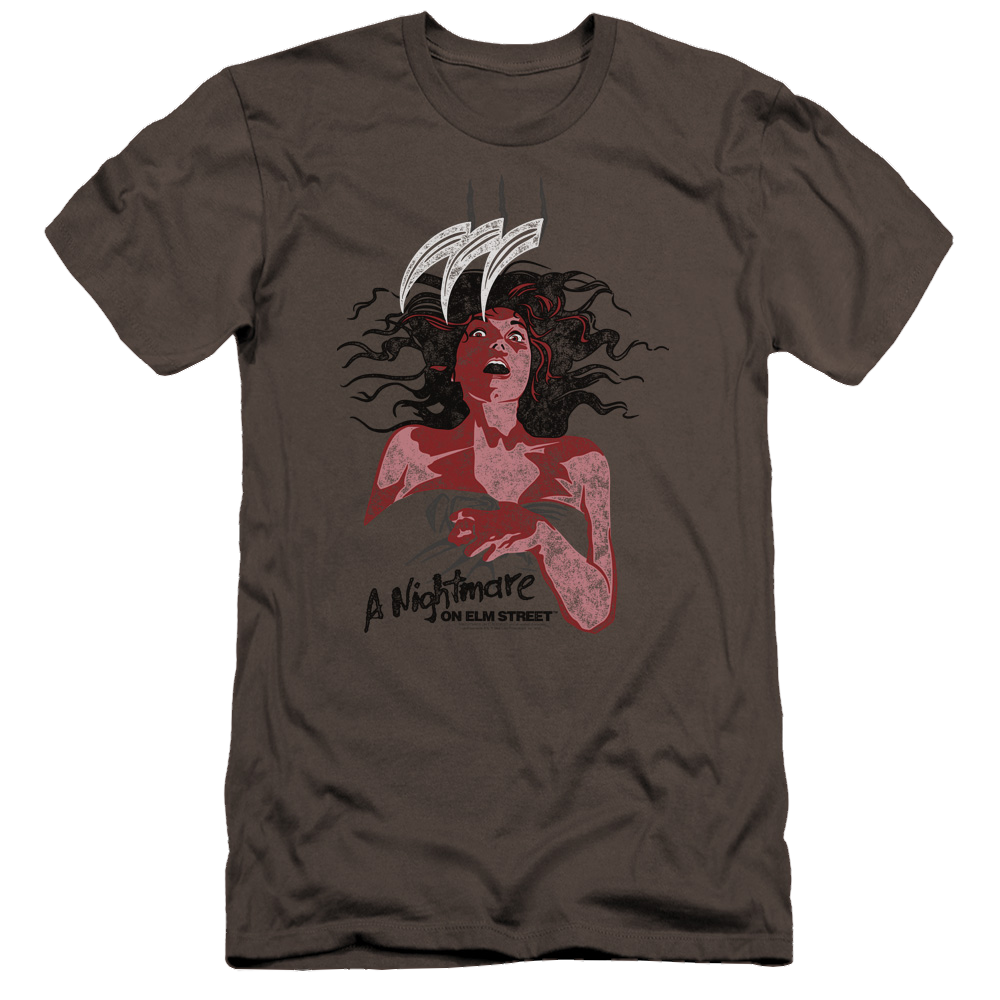 A Nightmare on Elm Street Illustrated European Poster - Men's Premium Slim Fit T-Shirt