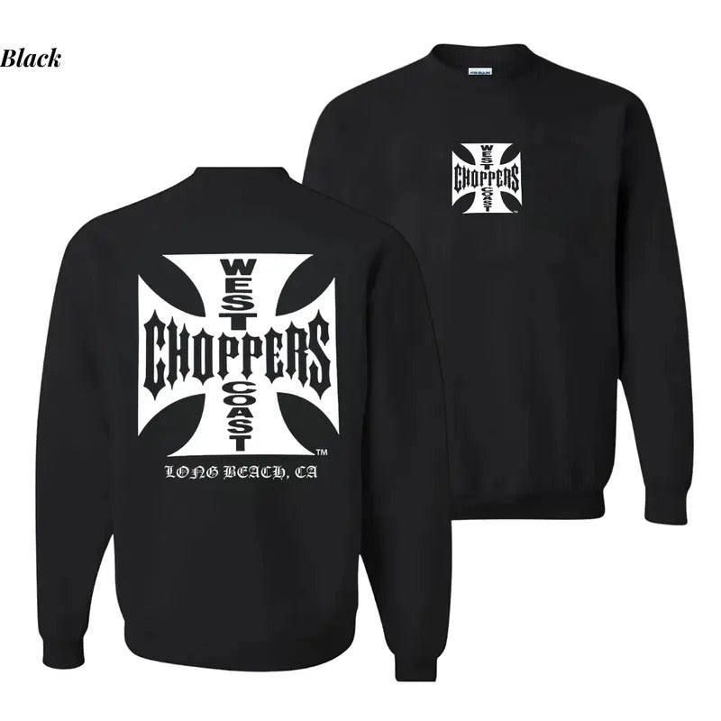 West Coast Choppers Sweatshirt, Motorbike Shirt, Motorcycle Shirt, Graphic Tee, Cotton Fabic Soft Top Menswear