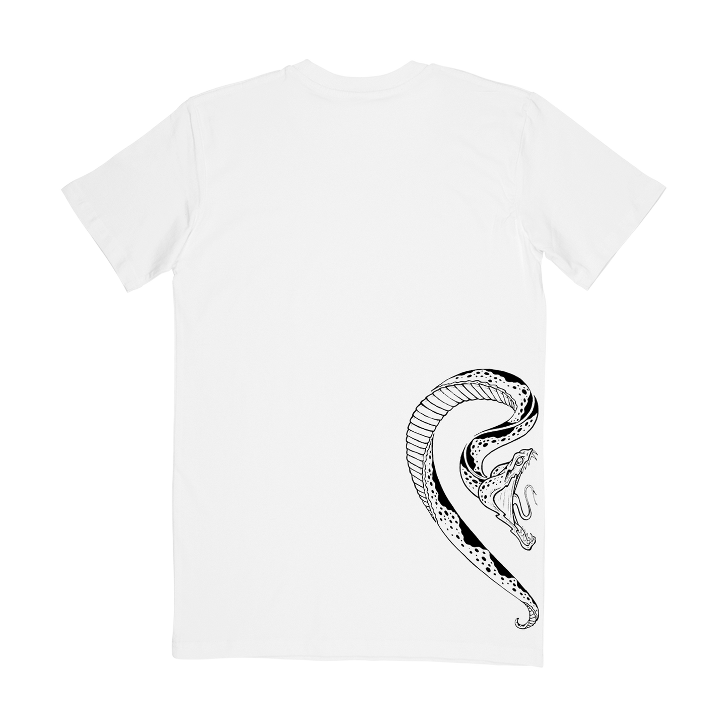 "Side Snakes White" Tee
