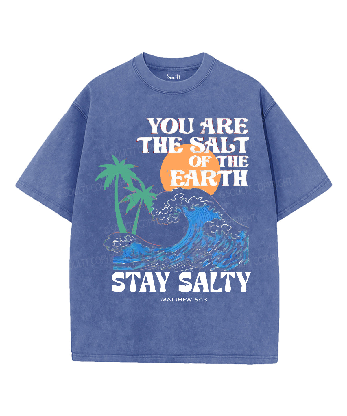 Stay Salty Unisex Washed Christian T-shirt Style012