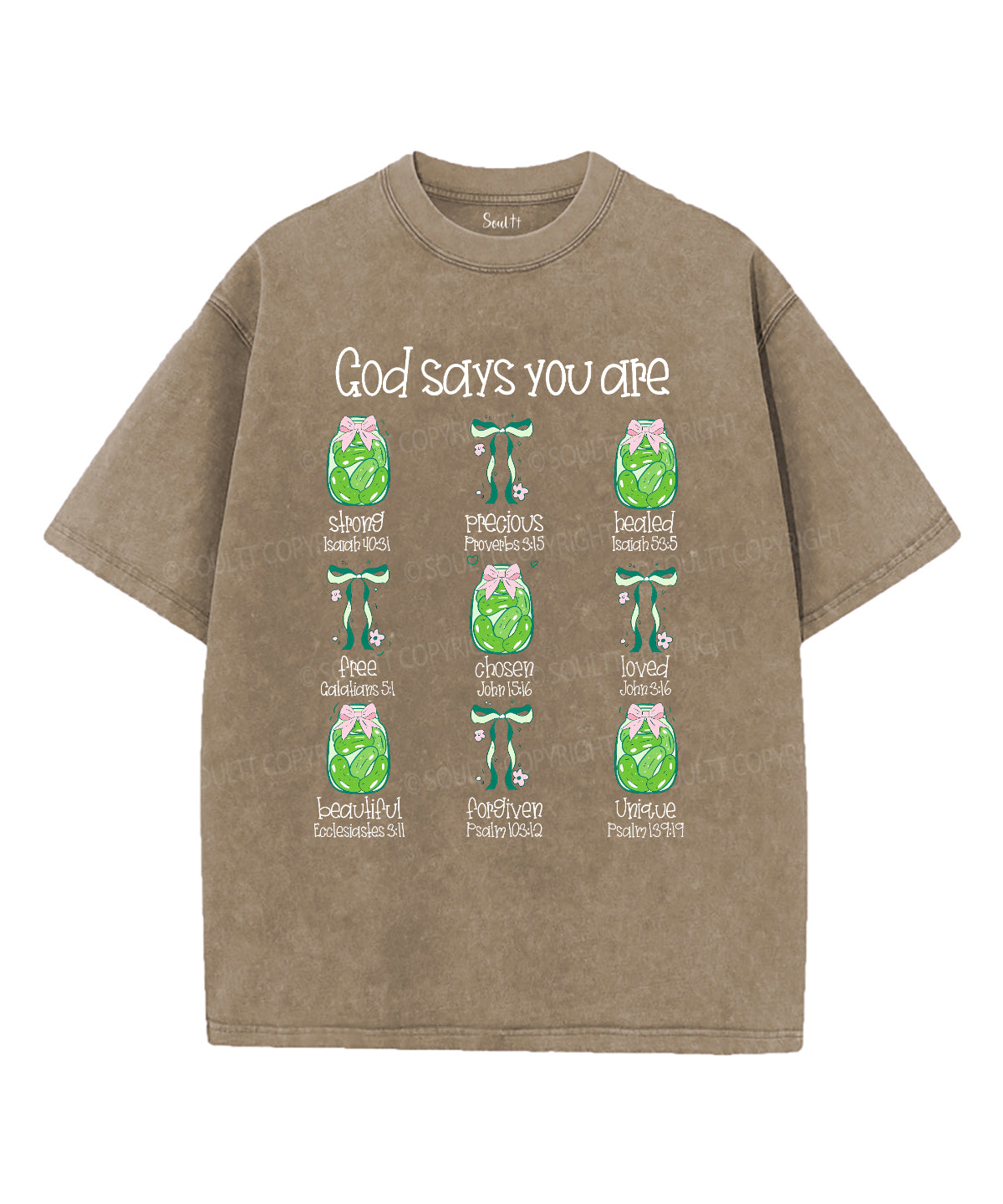 God Says You Are Unisex Washed Christian T-shirt Style001