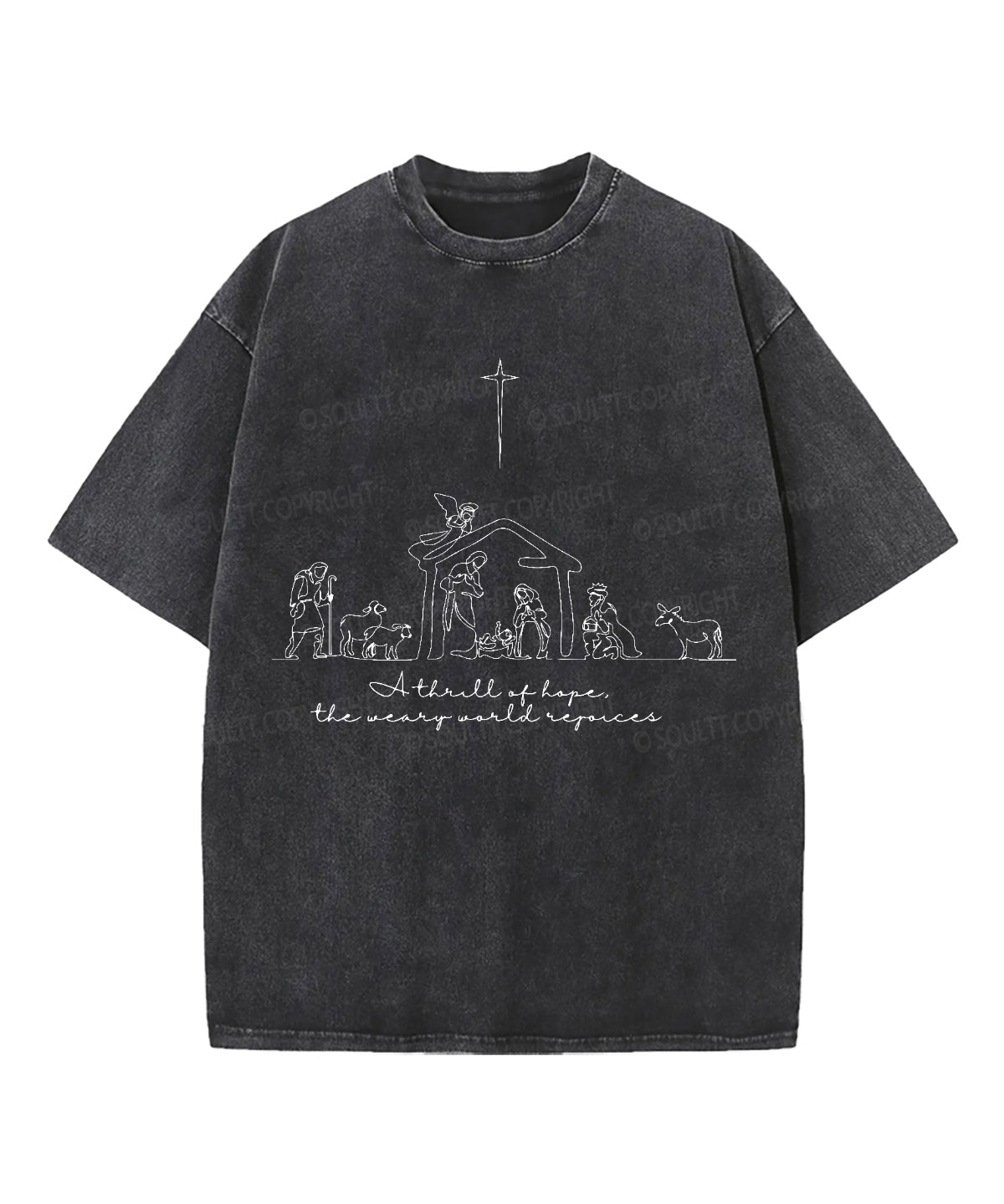 A Thrill Of Hope Washed Christian T-shirt