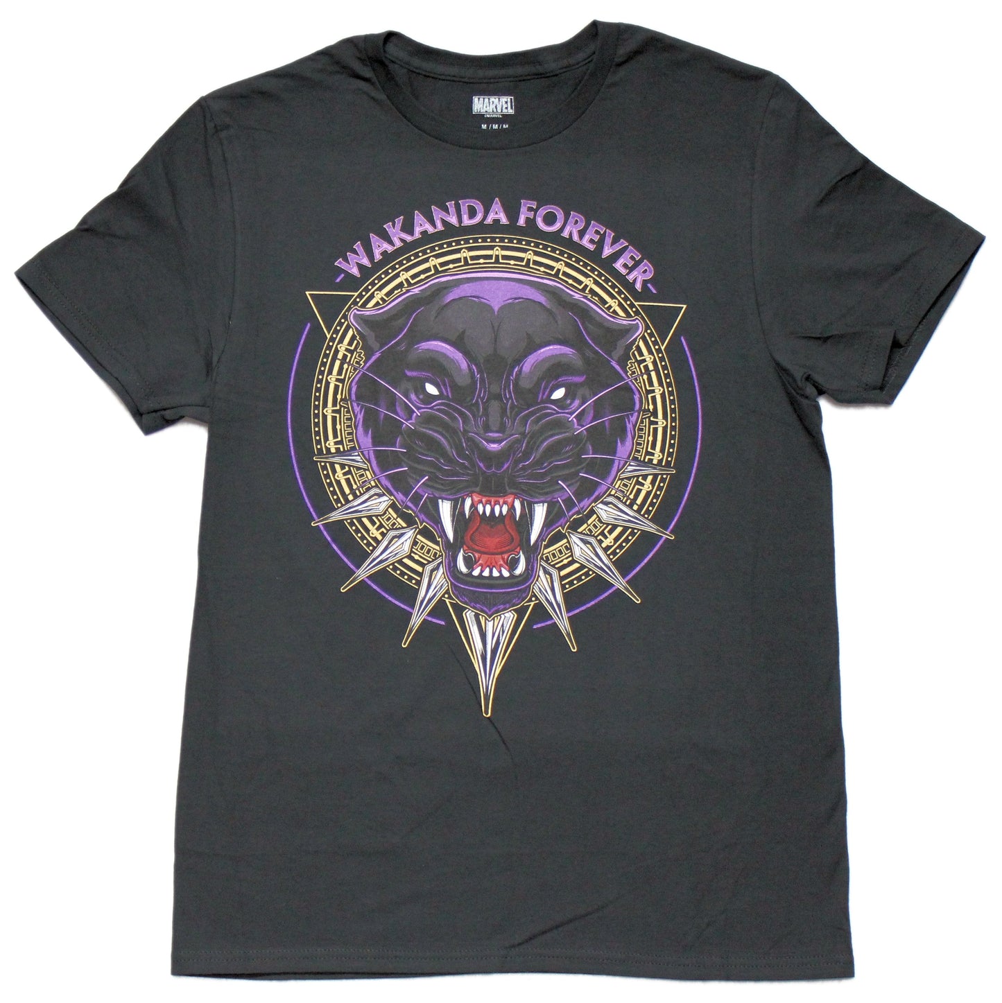 Black Panther Mens T-Shirt - Wakanda Forever Panther Design