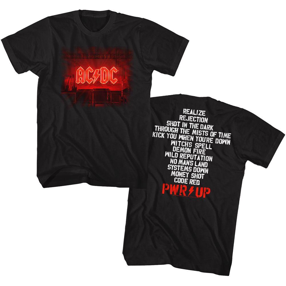 AC/DC - Pwrup Track List Boyfriend Tee