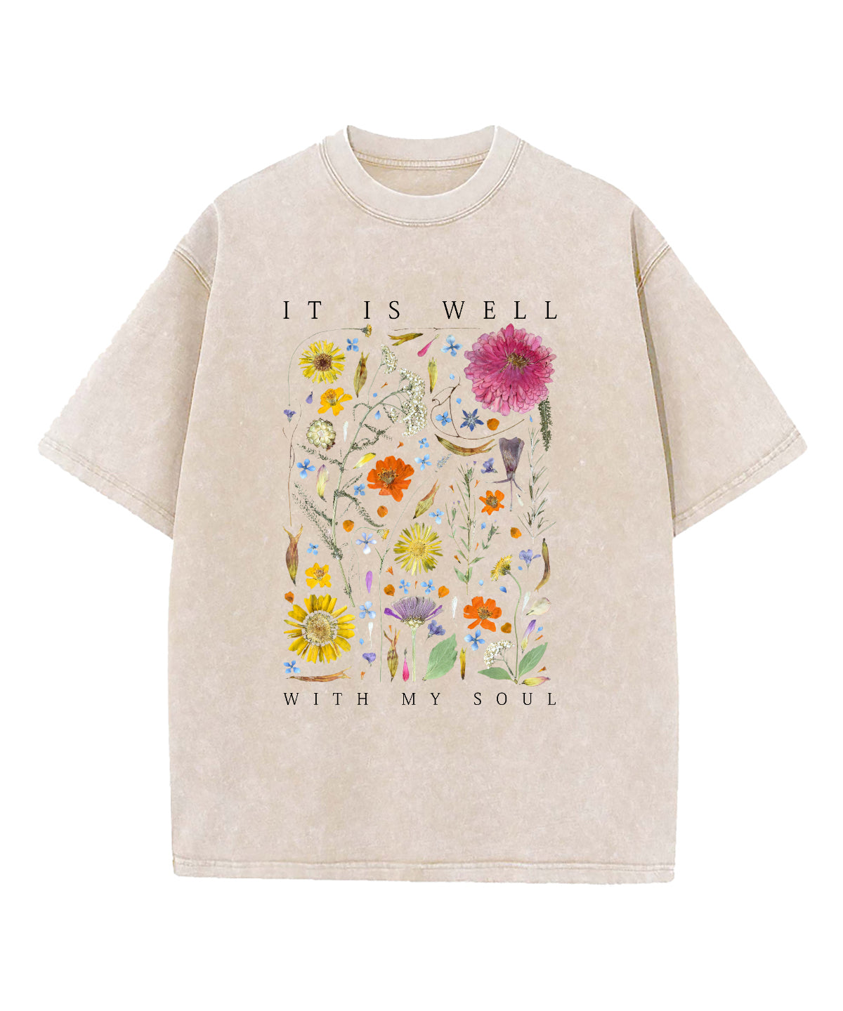 It Is Well With My Soul Washed Christian T-shirt Style014