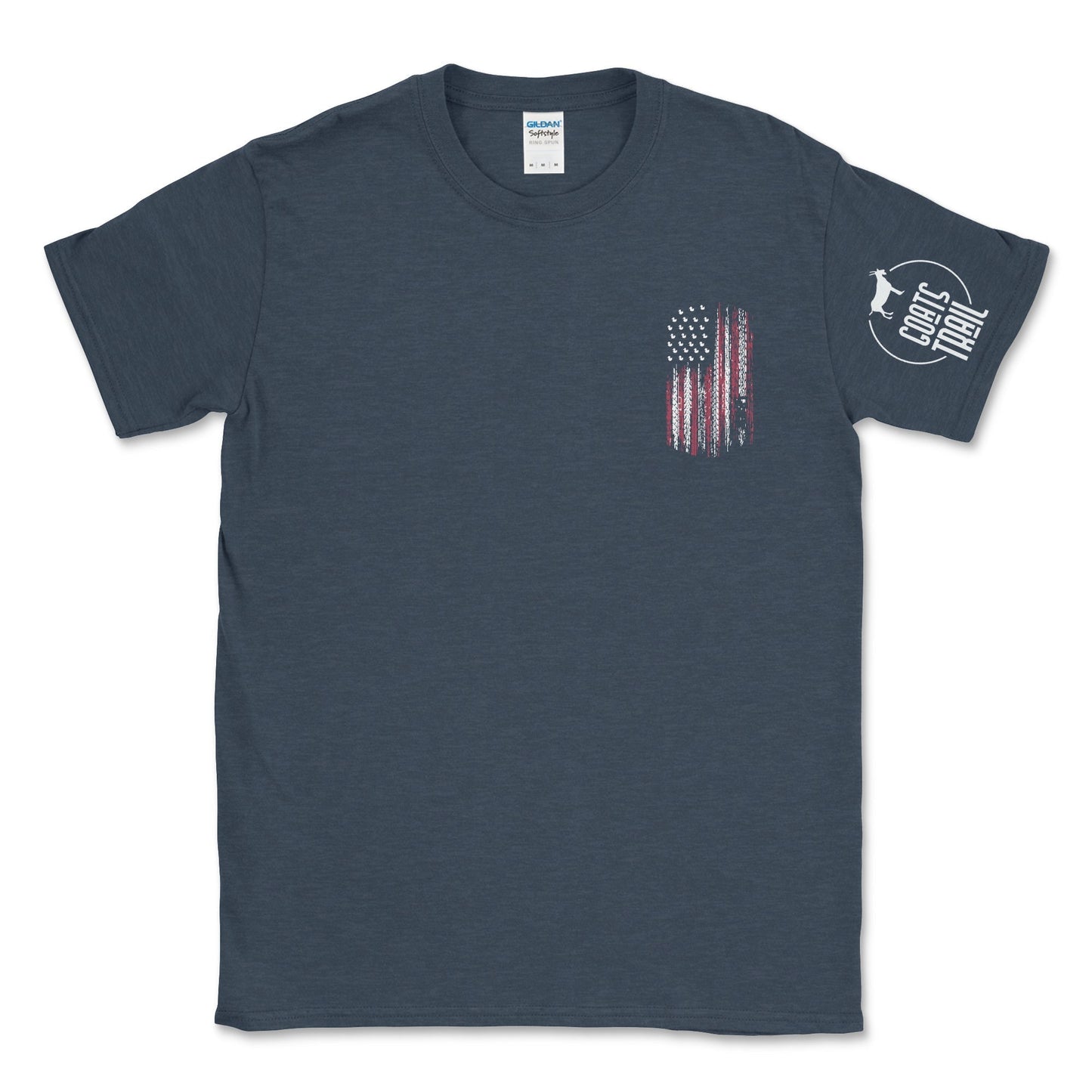 American Flag Tread Duck Themed Tee Shirt