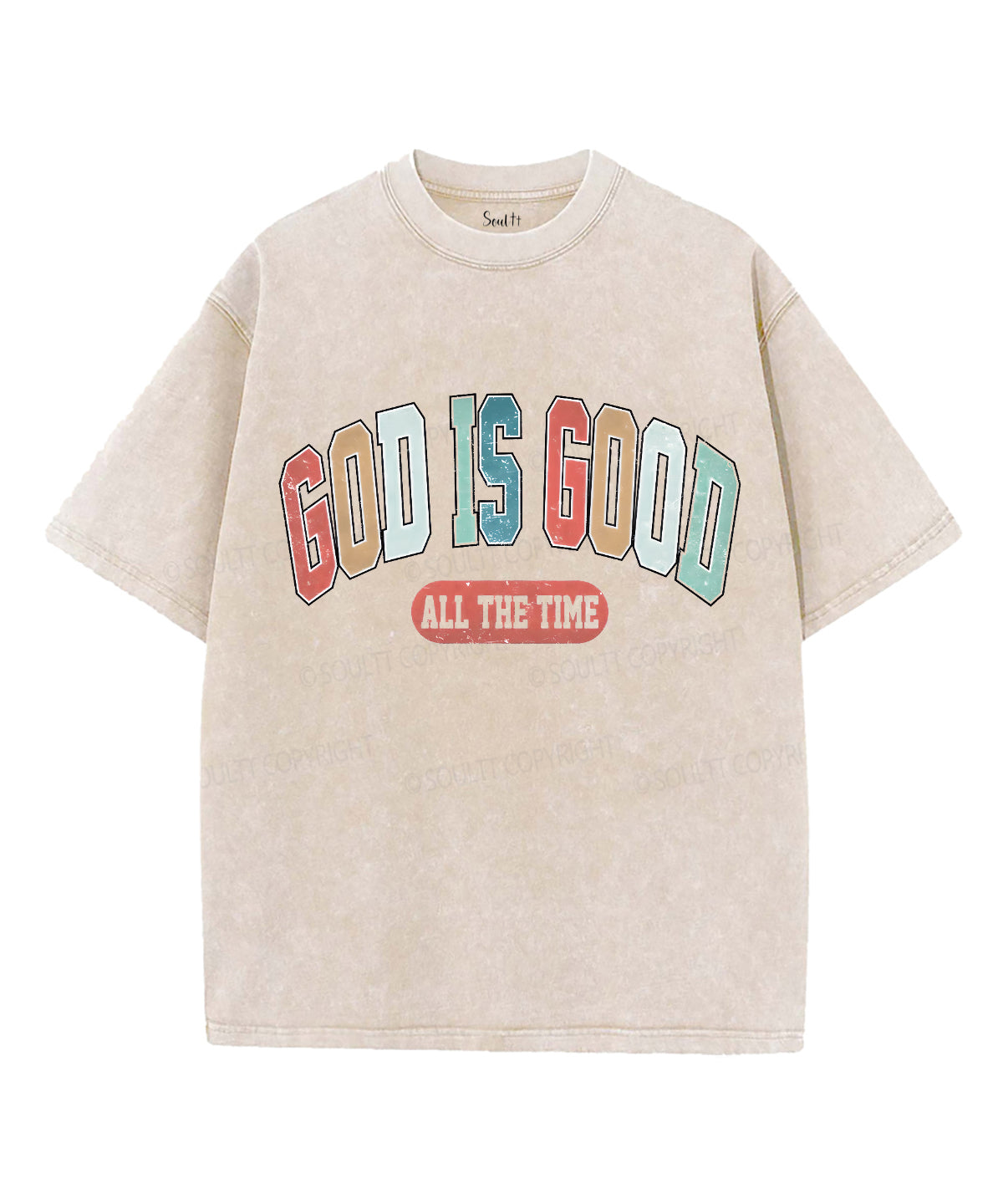 God Is Good Unisex Washed Christian T-shirt Style002
