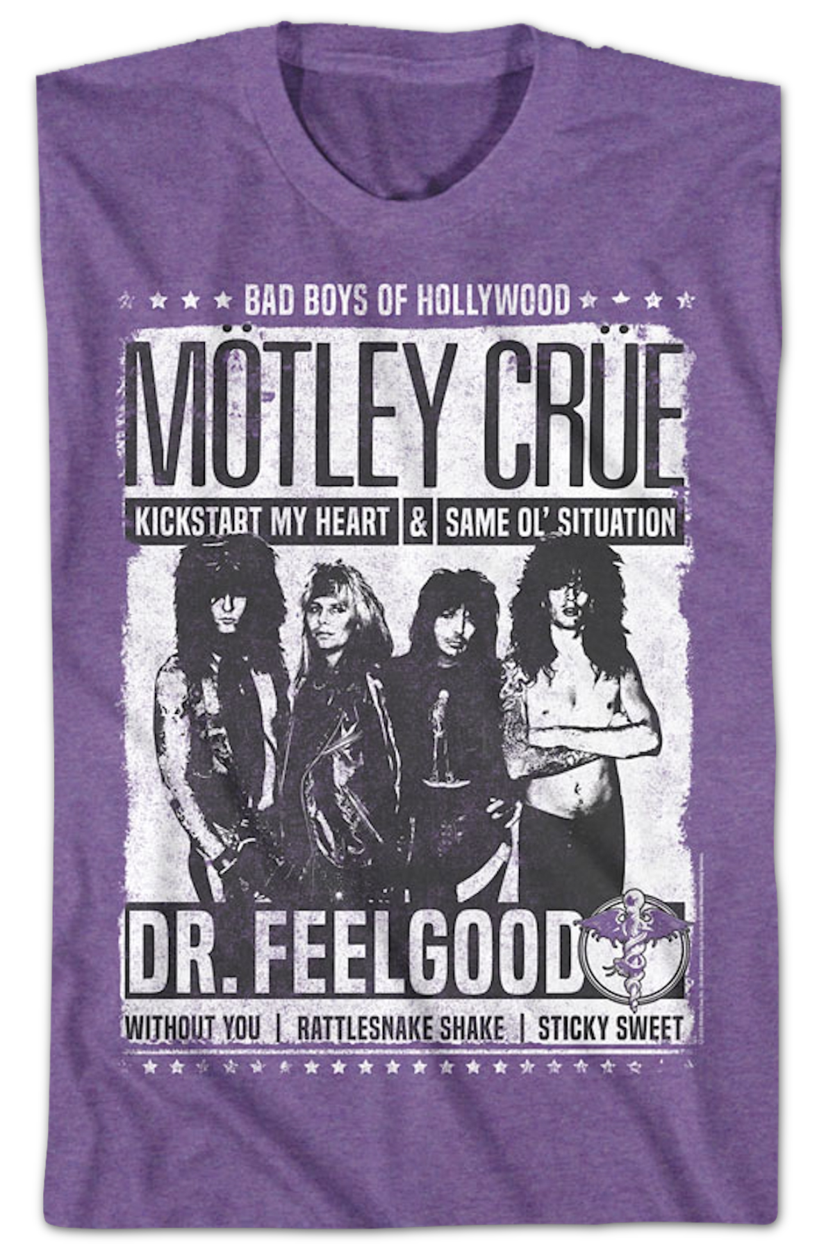 Bad Boys Of Hollywood Poster Motley Crue T-Shirt