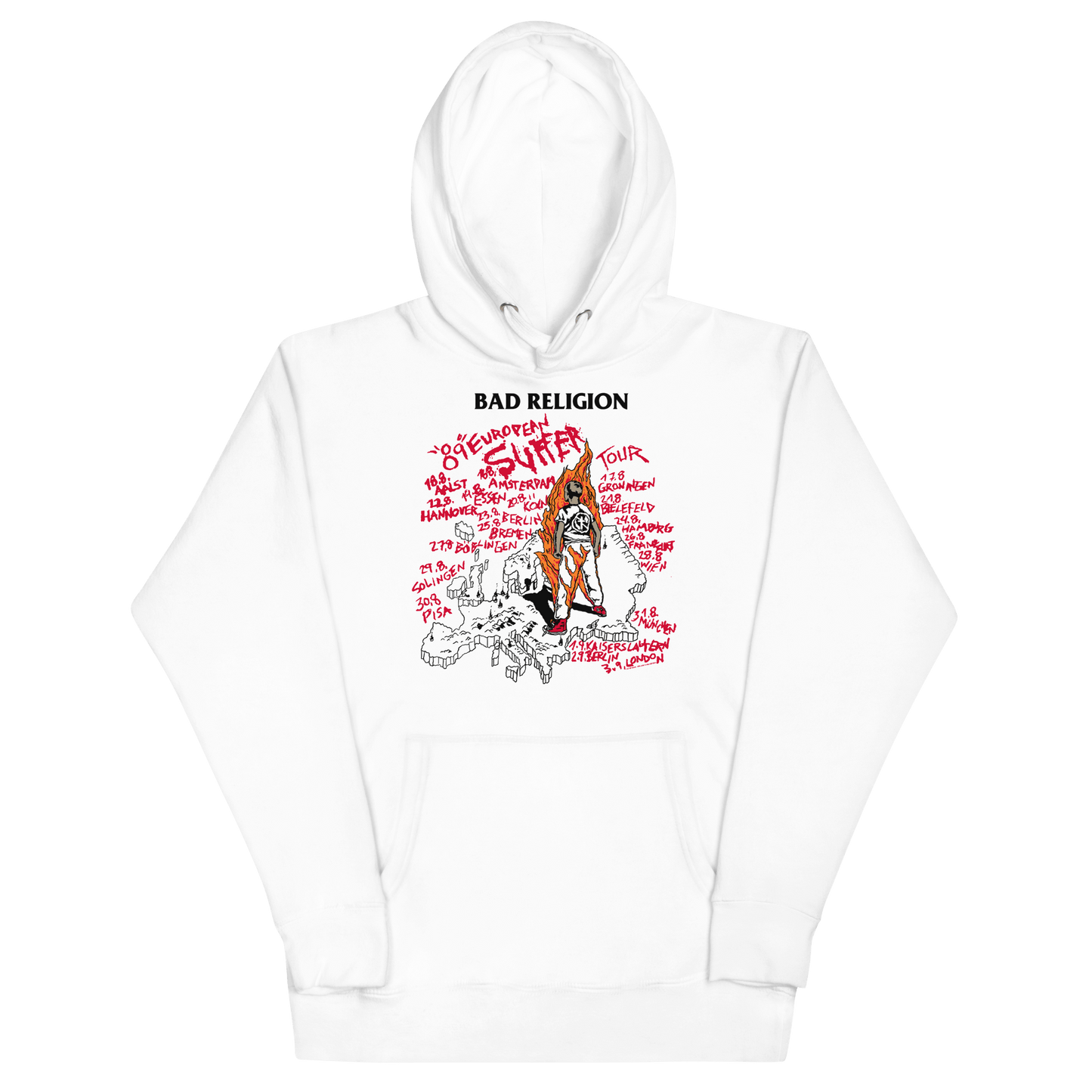 Bad Religion 1989 European Tour Vintage Hoodie