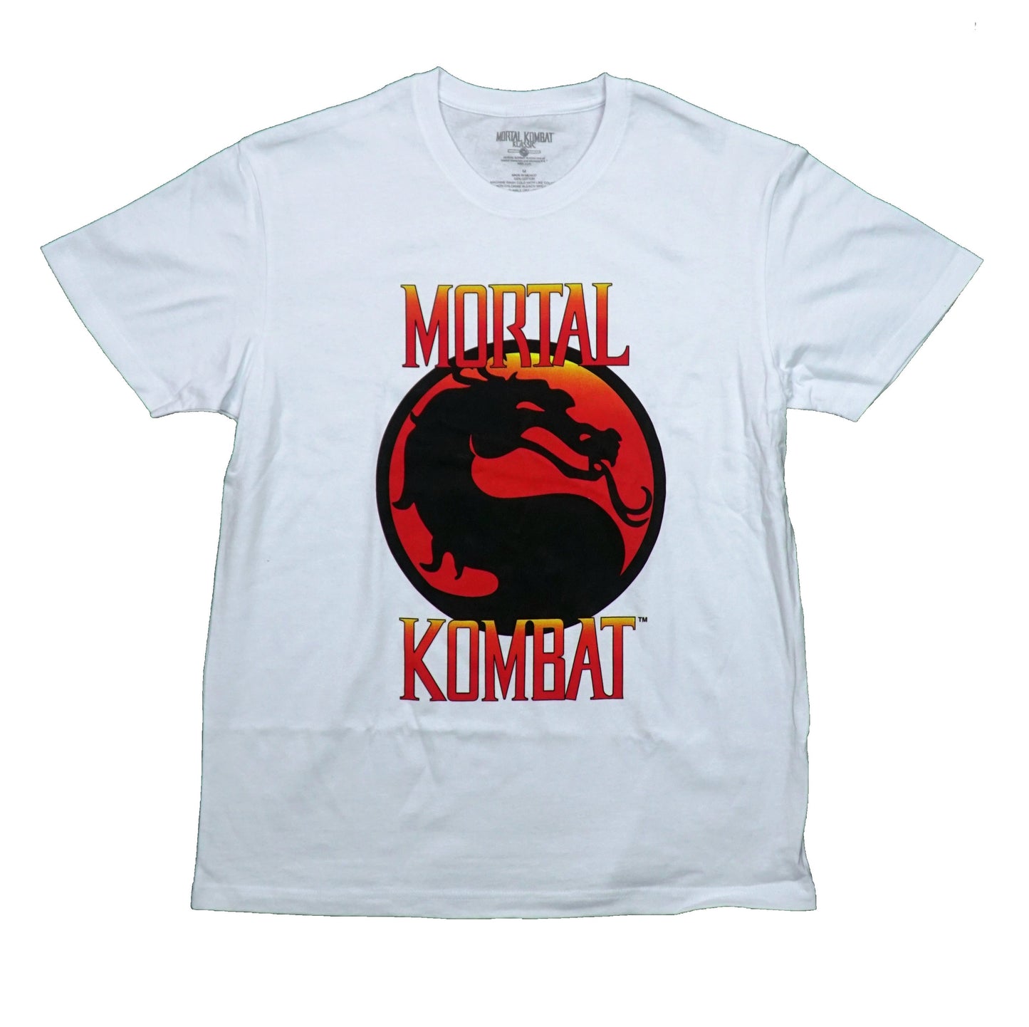 Mortal Kombat Men T-Shirt - Classic Logo on White
