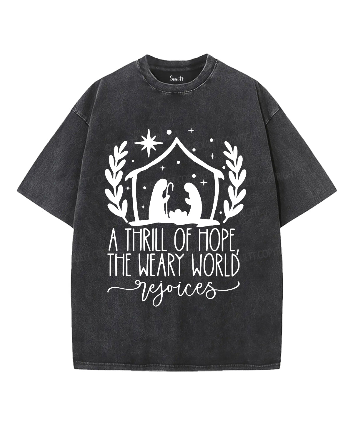 A Thrill Of Hope Washed Christian T-shirt Style001