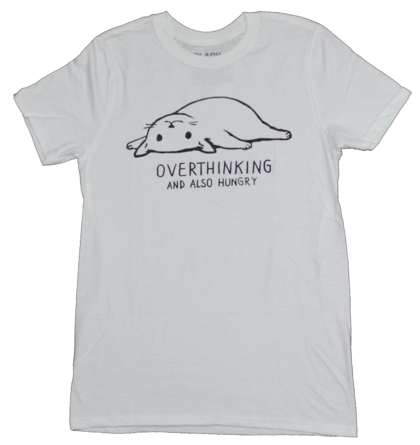 Black Matter Mens T-Shirt - Overthinking and Also Hungry Fox Image