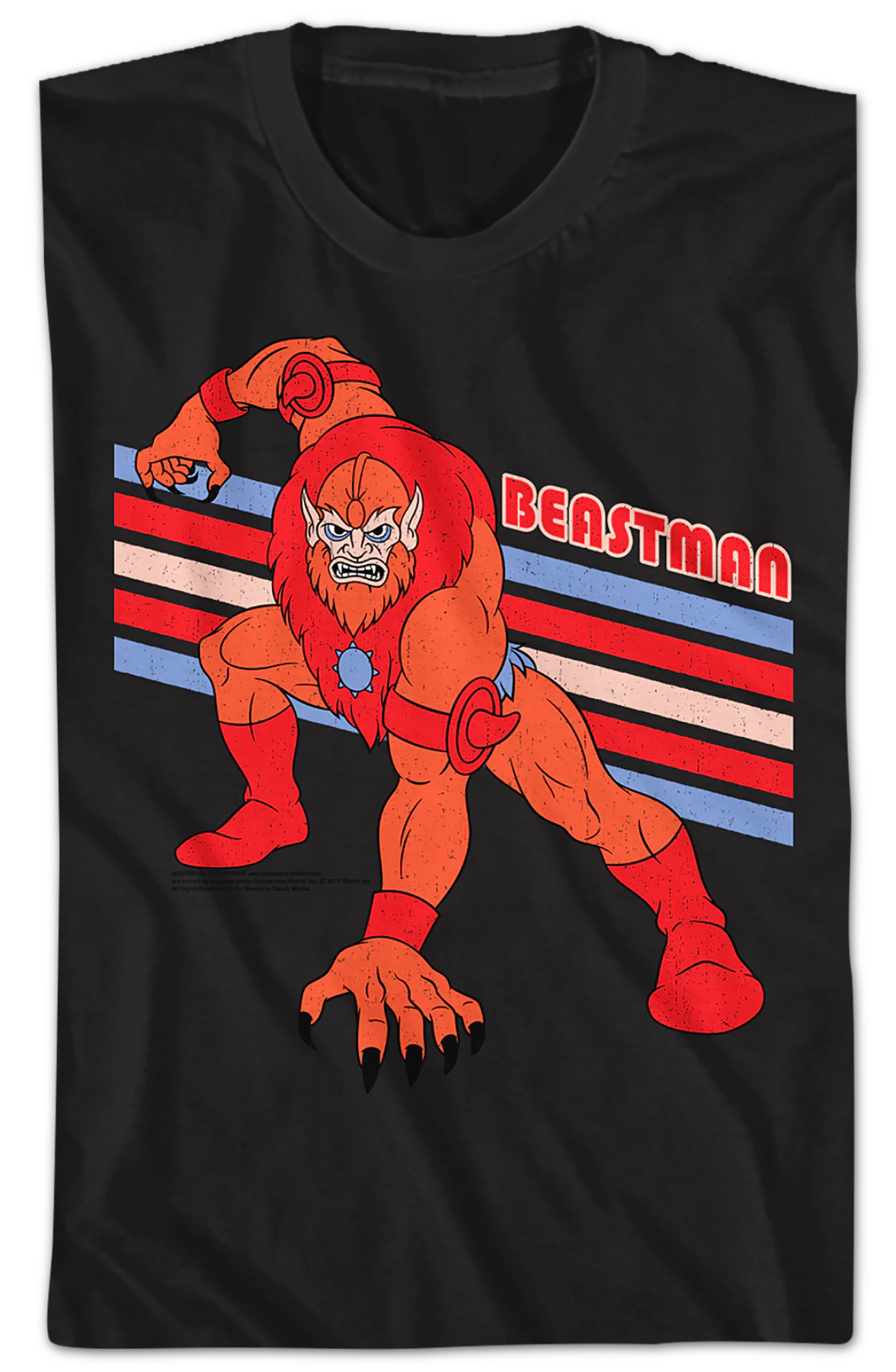 Black Retro Beast Man Masters of the Universe T-Shirt