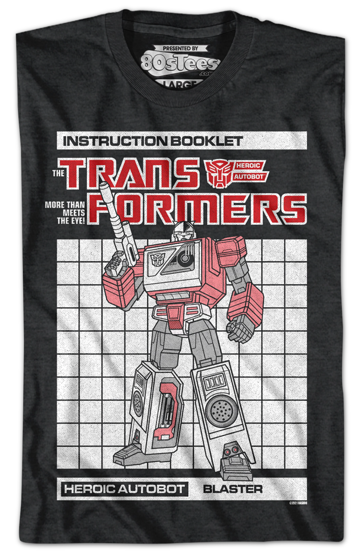 Blaster Instruction Booklet Transformers T-Shirt