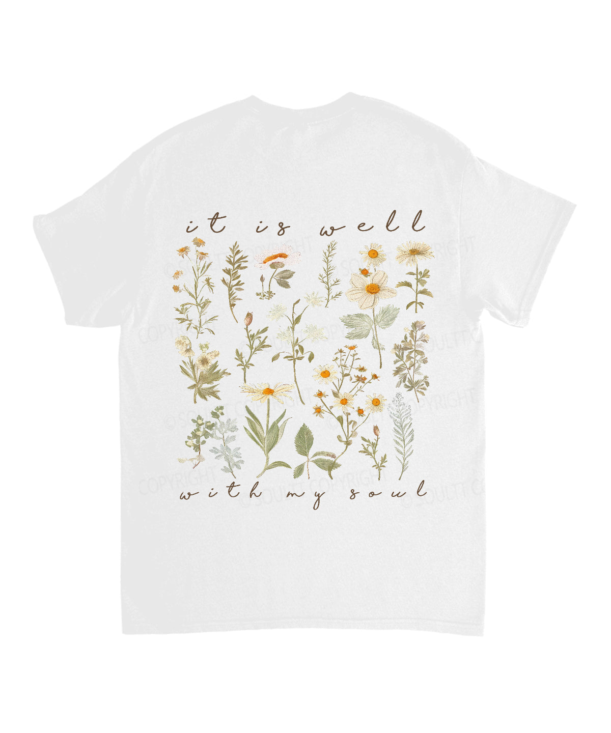 It Is Well With My Soul Double Sided Unisex Cotton Christian T-Shirt Style001
