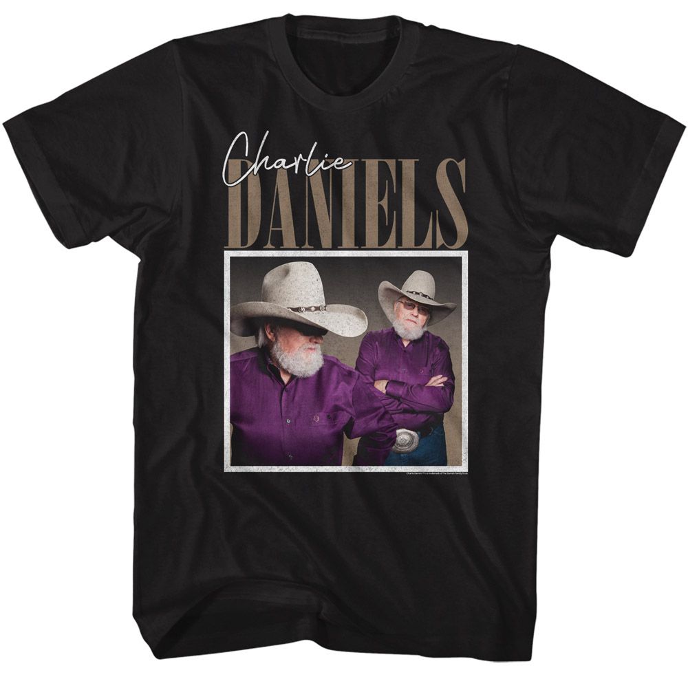 Charlie Daniels Band - CDB Two Photos Of Charlie Boyfriend Tee
