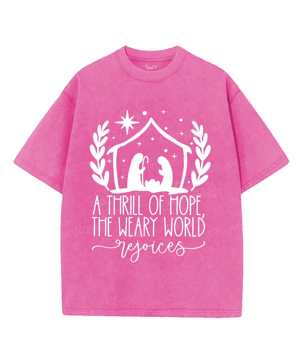 A Thrill Of Hope Washed Christian T-shirt Style001