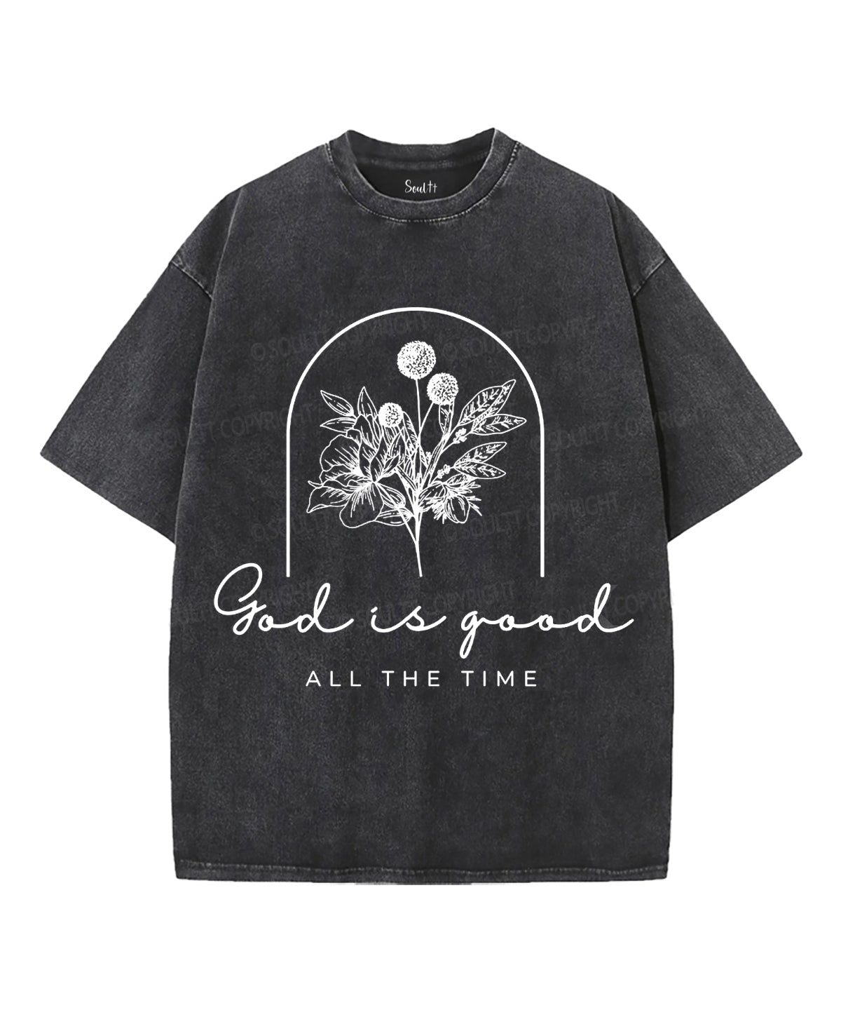 God Is Good Unisex Washed Christian T-shirt Style005