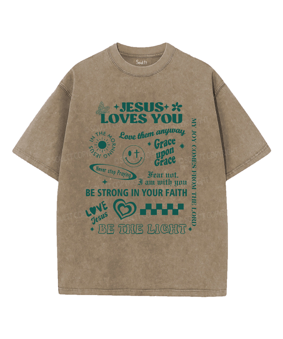 Jesus Love You Washed Christian T-shirt Style001