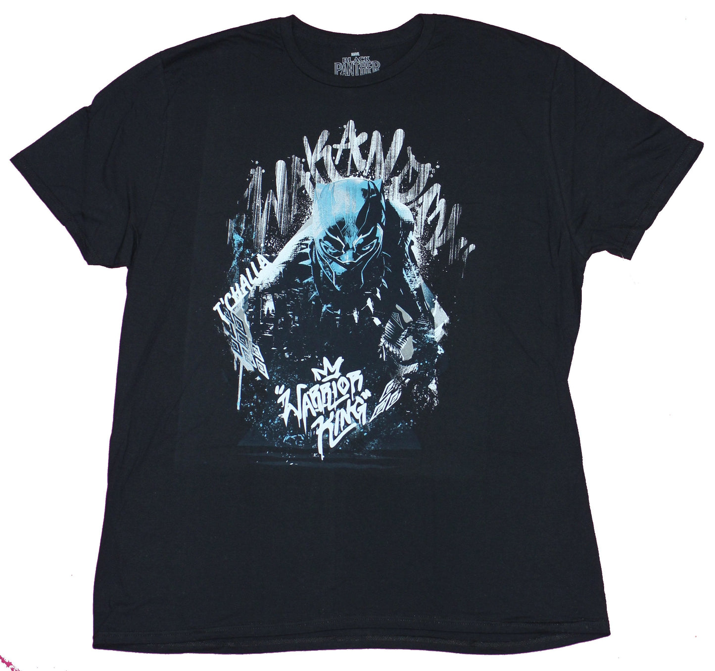 Black Panther Mens T-Shirt- Dripping Black Panther Under Wakanda