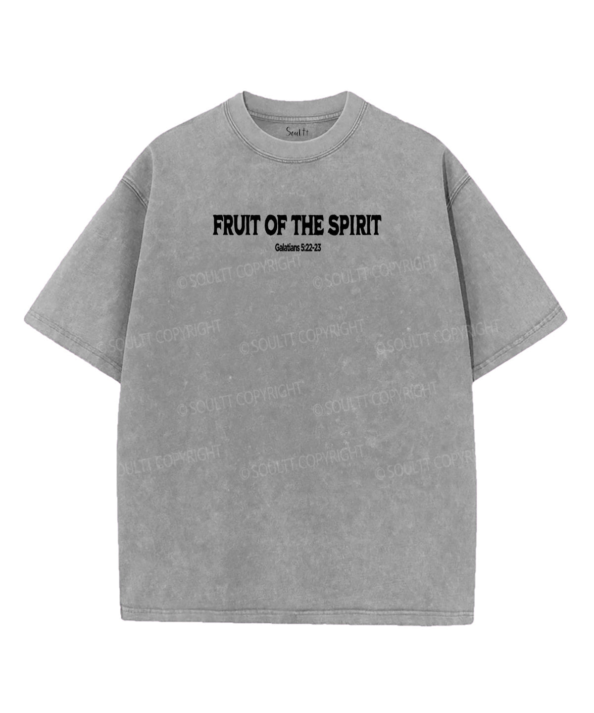 Fruit Of The Spirit Double Sided Unisex Washed Christian T-shirt Style009