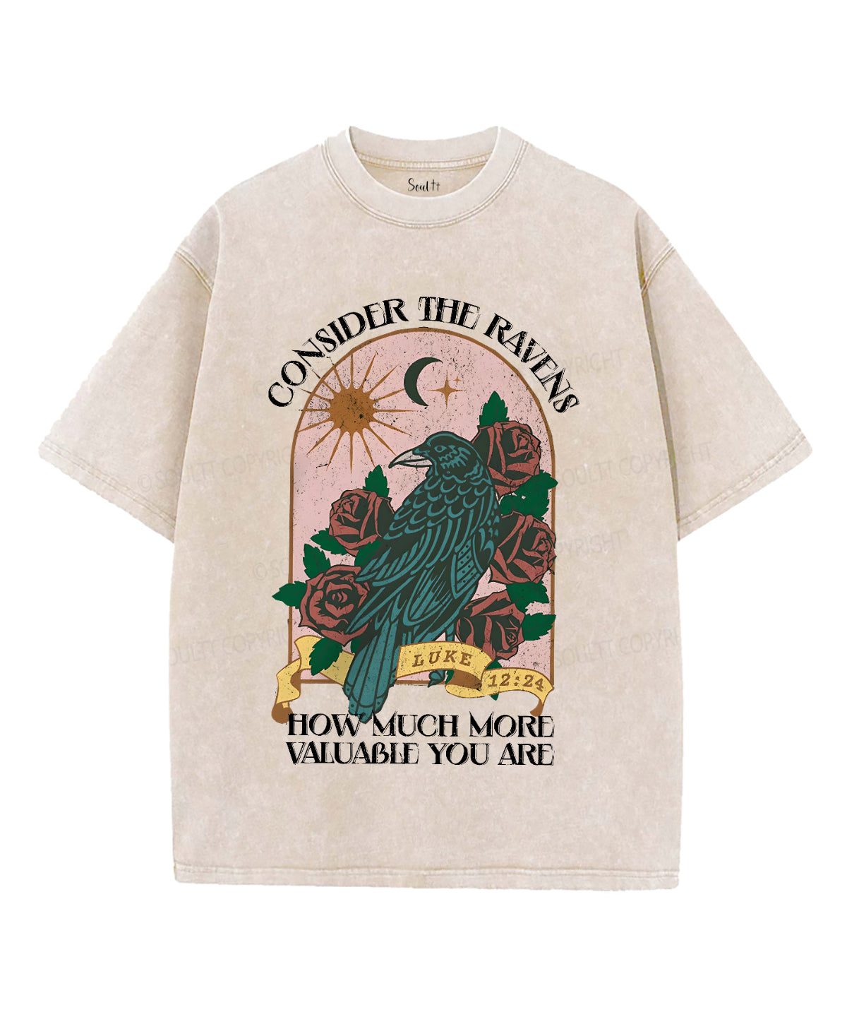 Consider the Ravens Unisex Washed Christian T-shirt
