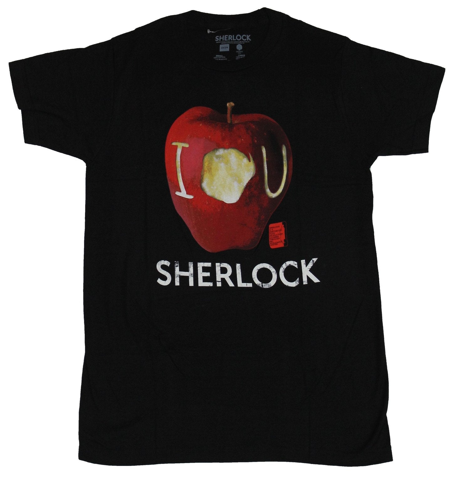 Sherlock (BBC TV Series) Mens T-Shirt - I Apple Bite U Image