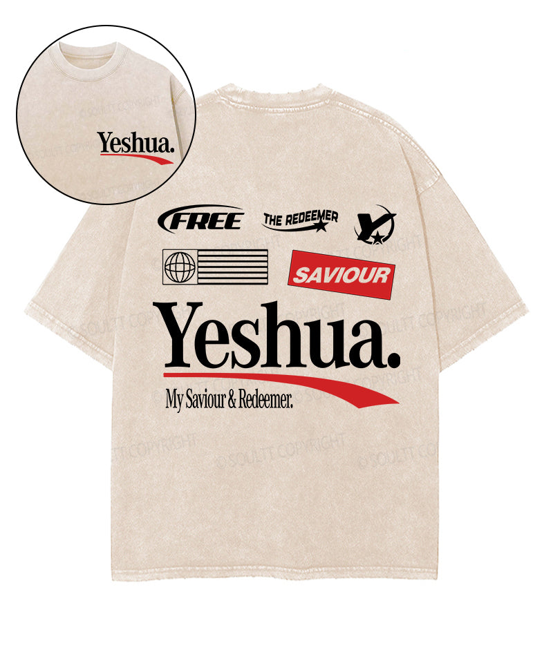 Yeshua Double Sided Unisex Washed Christian T-shirt