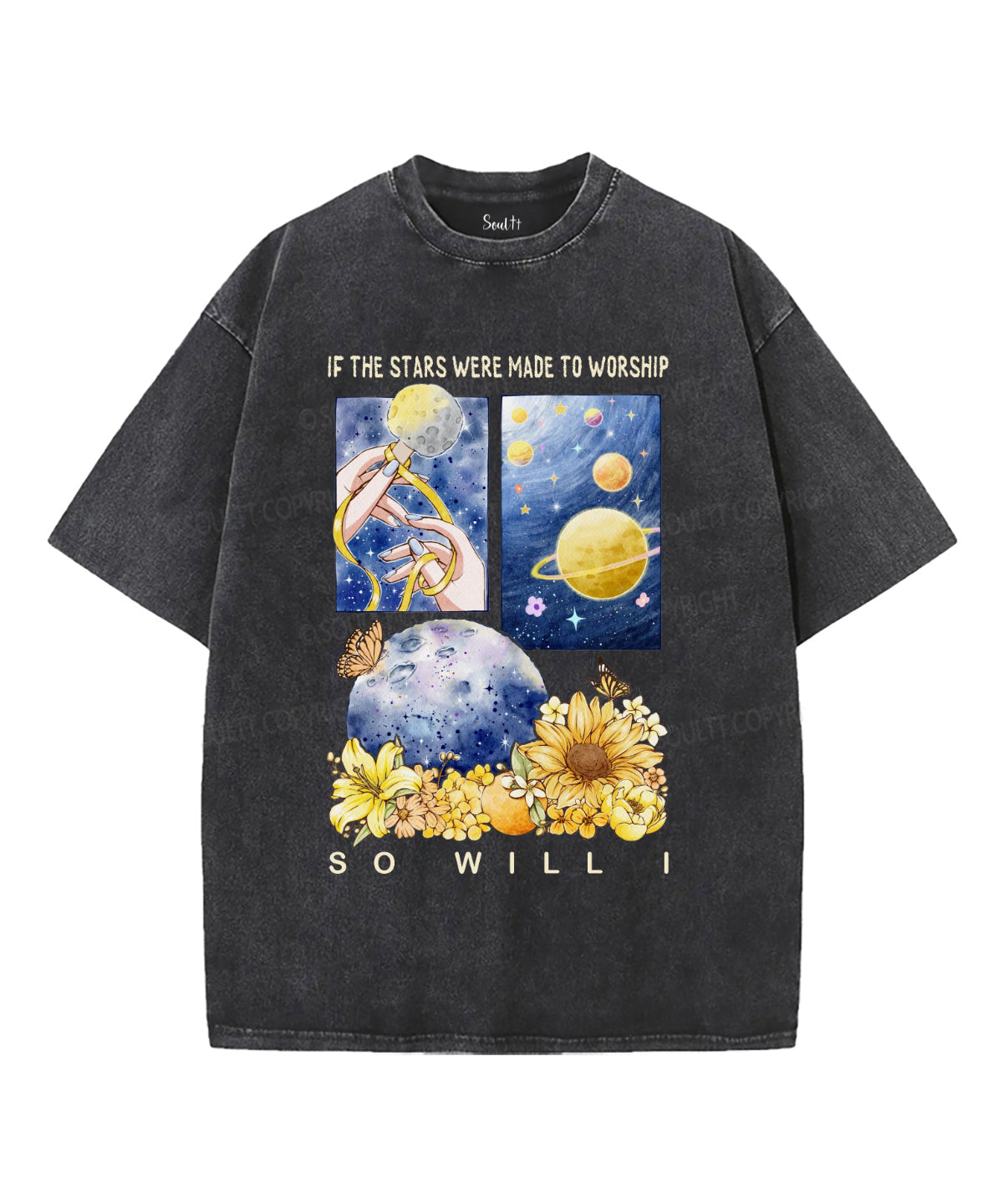 If The Stars Were Made For Worship Washed Christian T-shirt