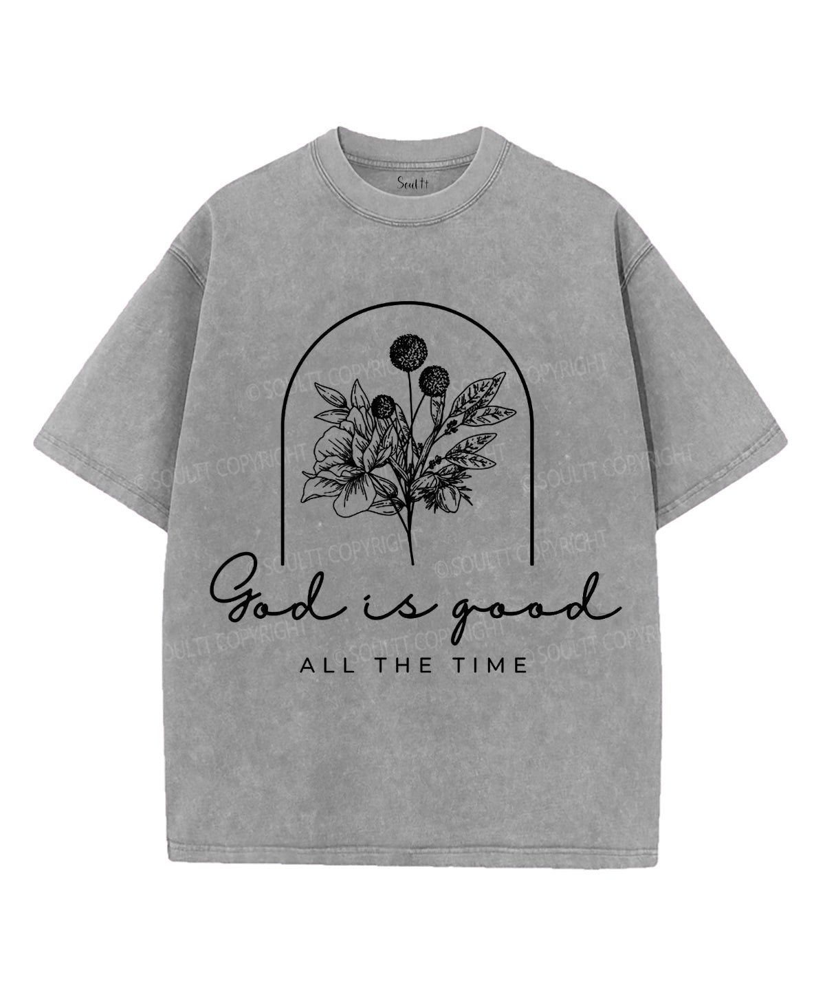 God Is Good Unisex Washed Christian T-shirt Style005
