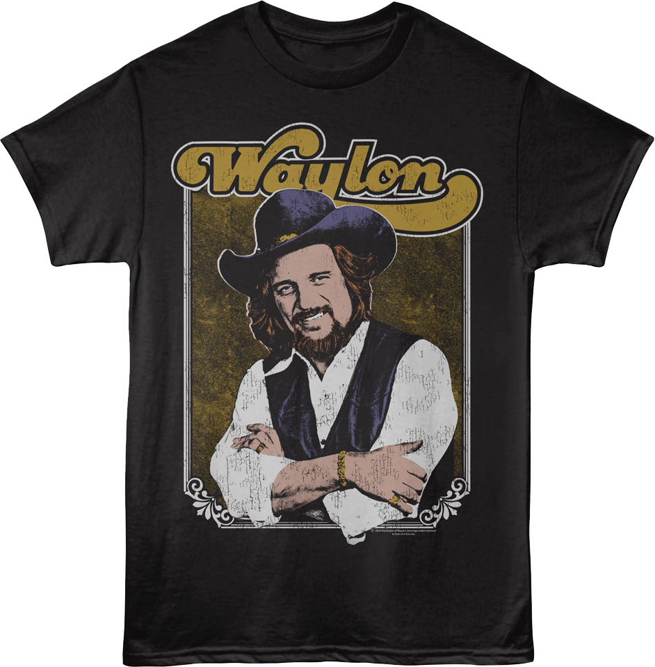 Framed Photo Waylon Jennings T-Shirt