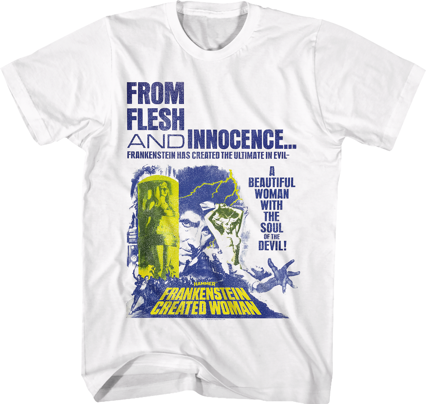 Frankenstein Created Woman Poster Hammer Films T-Shirt