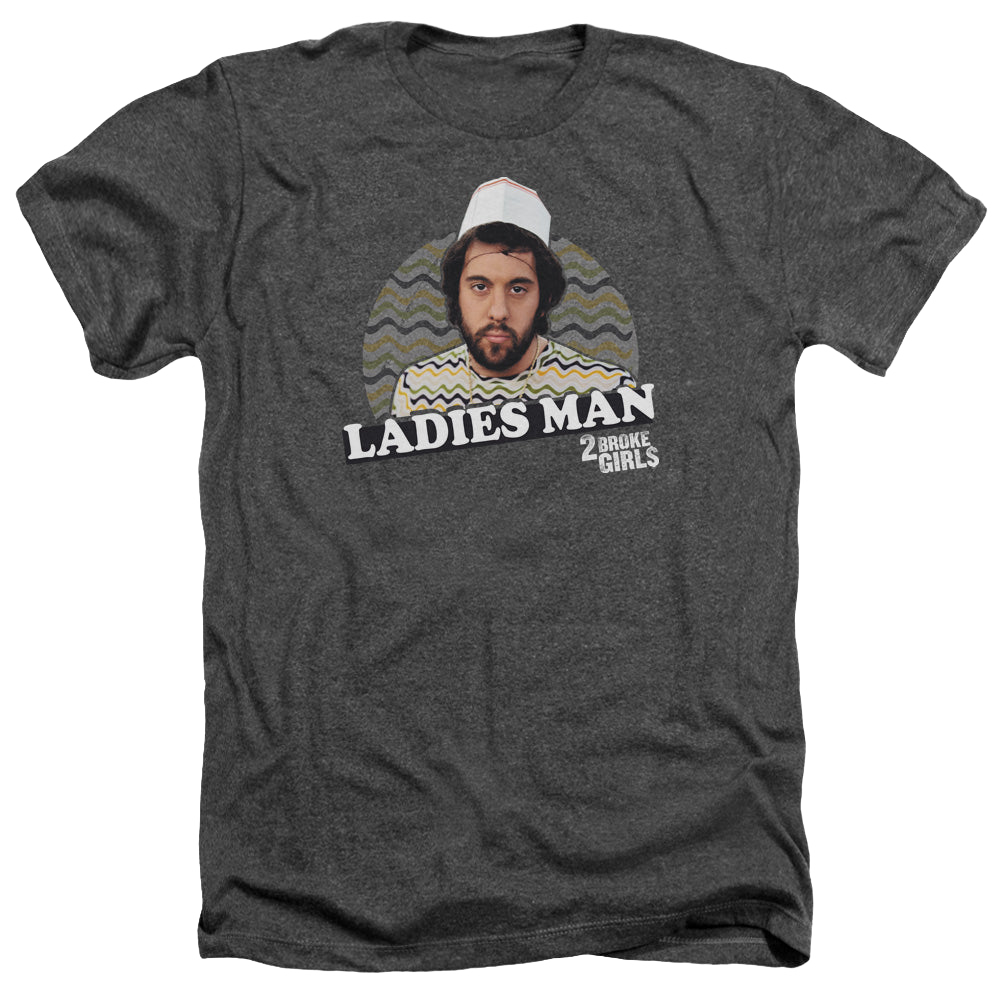 2 Broke Girls Ladies Man - Men's Heather T-Shirt